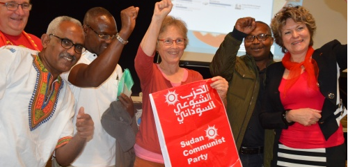 moment de joie de la solidarité internationaliste
