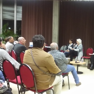 Michèle Picard et les représentants des groupes politiques de la majorité