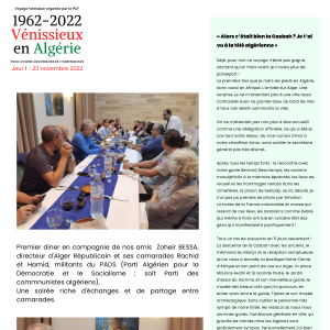 Exposition sur le voyage vénissian en Algérie. Jour 1 page 2