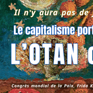 Banderolle contre la guerre (OTAN)