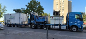 La chaudière mobile et le groupe électrogène arrivent…